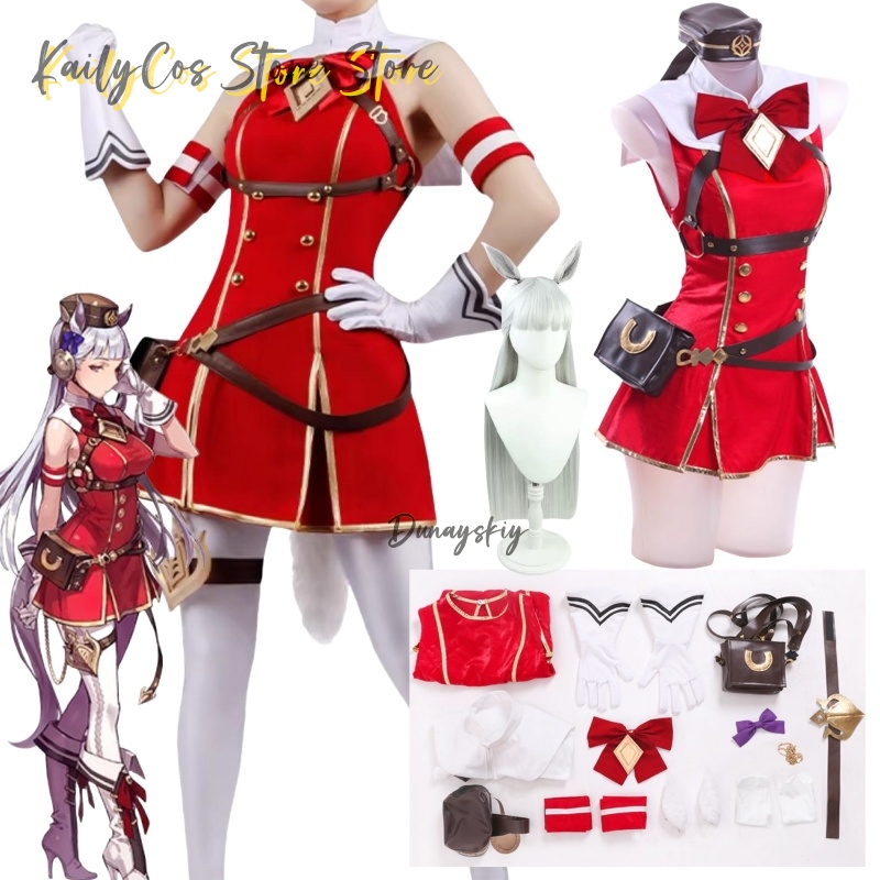 Women'S Red Accessories - Altın Gemi Cosplay Kostüm Peruk Şapka