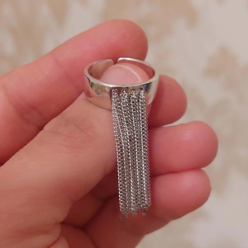 Women'S Emo Accessories - Punk geometrik gümüş renk zincir yüzükler