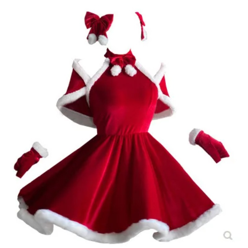 Women'S Red Accessories - Noel Cosplay kostüm aksesuarları takım elbise