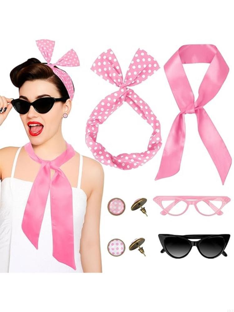 Women'S Accessories In The 1950S - 8 adet 50'ler Kostüm Aksesuarları Set
