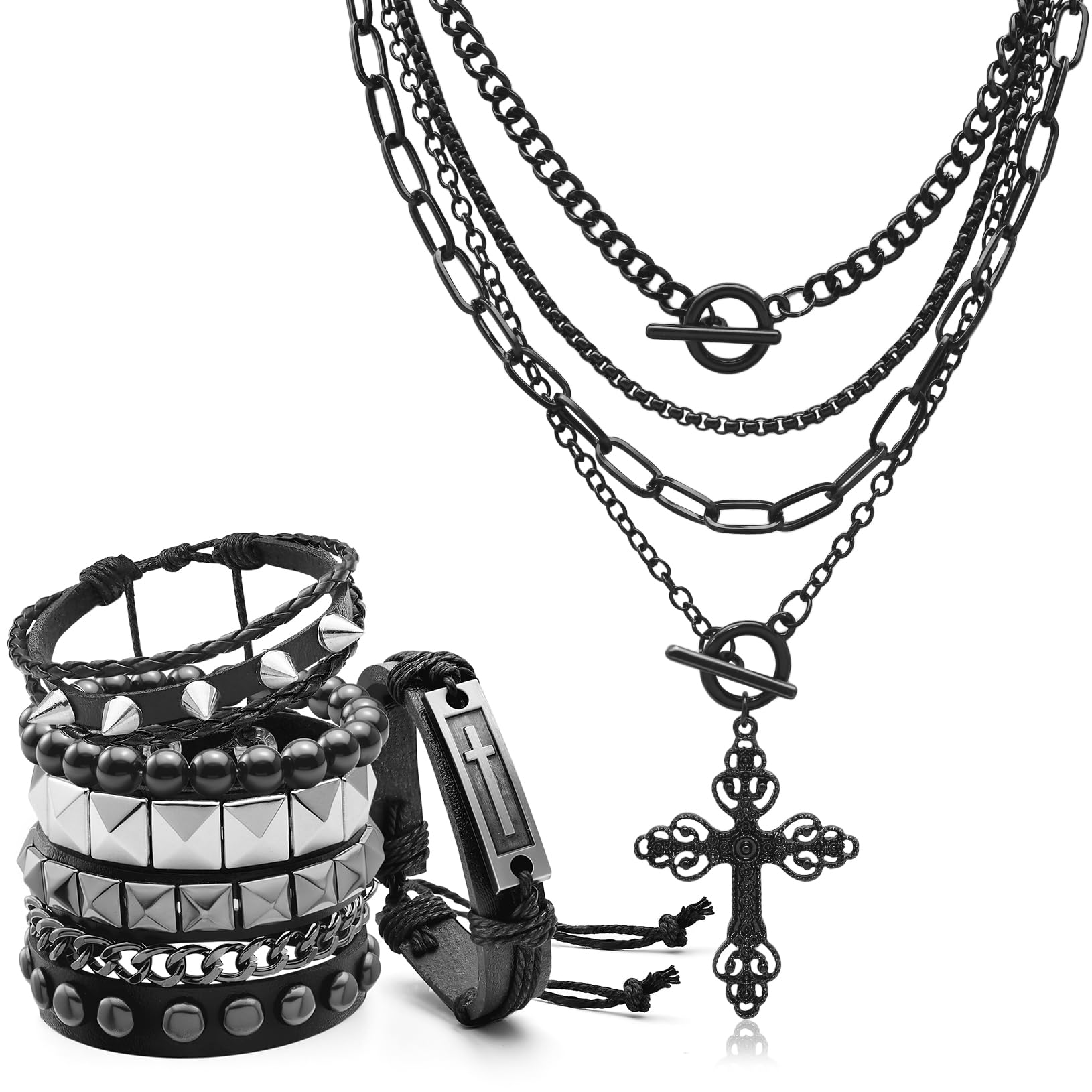 Gotik Haç Kolye Katmanlı Kolye - Women'S Emo Accessories incelemesi ve fiyatı